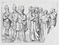An illustration from Evangelīe v pami︠a︡tnikakh ikonografīi preimushchestvenno vizantīĭskikh i russkikh (1892)