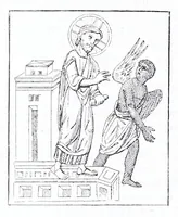 An illustration from Evangelīe v pami︠a︡tnikakh ikonografīi preimushchestvenno vizantīĭskikh i russkikh (1892)