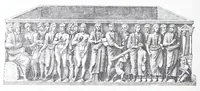 An illustration from Evangelīe v pami︠a︡tnikakh ikonografīi preimushchestvenno vizantīĭskikh i russkikh (1892)