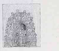 An illustration from Evangelīe v pami︠a︡tnikakh ikonografīi preimushchestvenno vizantīĭskikh i russkikh (1892)
