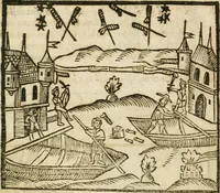 An illustration from Examen dv livre des Recreations mathematiqves, & de ses problemes en geometrie mechanique, optique & catoptrique [du J. Leurechon] Où sont aussi discutées & restabiles plusieurs experiences physiques y proposées (1639)
