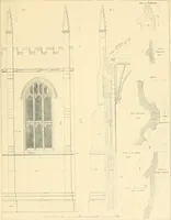 An illustration from Examples of Gothic architecture : selected from various ancient edifices in England ; consisting of plans, elevations, sections, and parts at large ; calculated to exemplify the various styles and the practical construction of this admired class of architecture ; accompanied by historical and descriptive accounts (1895)