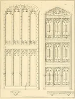 An illustration from Examples of Gothic architecture : selected from various ancient edifices in England ; consisting of plans, elevations, sections, and parts at large ; calculated to exemplify the various styles and the practical construction of this admired class of architecture ; accompanied by historical and descriptive accounts (1895)