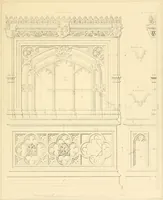 An illustration from Examples of Gothic architecture : selected from various ancient edifices in England ; consisting of plans, elevations, sections, and parts at large ; calculated to exemplify the various styles and the practical construction of this admired class of architecture ; accompanied by historical and descriptive accounts (1895)