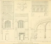 An illustration from Examples of Gothic architecture : selected from various ancient edifices in England ; consisting of plans, elevations, sections, and parts at large ; calculated to exemplify the various styles and the practical construction of this admired class of architecture ; accompanied by historical and descriptive accounts (1895)