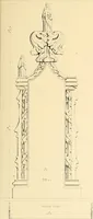 An illustration from Examples of Gothic architecture : selected from various ancient edifices in England ; consisting of plans, elevations, sections, and parts at large ; calculated to exemplify the various styles and the practical construction of this admired class of architecture ; accompanied by historical and descriptive accounts (1895)