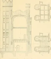 An illustration from Examples of Gothic architecture : selected from various ancient edifices in England ; consisting of plans, elevations, sections, and parts at large ; calculated to exemplify the various styles and the practical construction of this admired class of architecture ; accompanied by historical and descriptive accounts (1895)