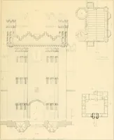 An illustration from Examples of Gothic architecture : selected from various ancient edifices in England ; consisting of plans, elevations, sections, and parts at large ; calculated to exemplify the various styles and the practical construction of this admired class of architecture ; accompanied by historical and descriptive accounts (1895)
