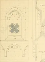 An illustration from Examples of Gothic architecture : selected from various ancient edifices in England ; consisting of plans, elevations, sections, and parts at large ; calculated to exemplify the various styles and the practical construction of this admired class of architecture ; accompanied by historical and descriptive accounts (1895)