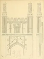 An illustration from Examples of Gothic architecture : selected from various ancient edifices in England ; consisting of plans, elevations, sections, and parts at large ; calculated to exemplify the various styles and the practical construction of this admired class of architecture ; accompanied by historical and descriptive accounts (1895)