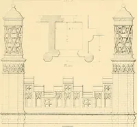 An illustration from Examples of Gothic architecture : selected from various ancient edifices in England ; consisting of plans, elevations, sections, and parts at large ; calculated to exemplify the various styles and the practical construction of this admired class of architecture ; accompanied by historical and descriptive accounts (1895)