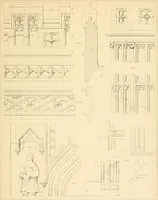 An illustration from Examples of Gothic architecture : selected from various ancient edifices in England ; consisting of plans, elevations, sections, and parts at large ; calculated to exemplify the various styles and the practical construction of this admired class of architecture ; accompanied by historical and descriptive accounts (1895)