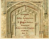 An illustration from Examples of Gothic architecture : selected from various ancient edifices in England ; consisting of plans, elevations, sections, and parts at large ; calculated to exemplify the various styles and the practical construction of this admired class of architecture ; accompanied by historical and descriptive accounts (1895)