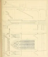 An illustration from Examples of Gothic architecture : selected from various ancient edifices in England ; consisting of plans, elevations, sections, and parts at large ; calculated to exemplify the various styles and the practical construction of this admired class of architecture ; accompanied by historical and descriptive accounts (1895)