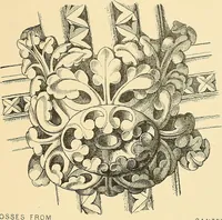 An illustration from Examples of English medieval foliage and coloured decoration, taken from buildings of the twelfth to the fifteenth century: with descriptive letterpress (1874)