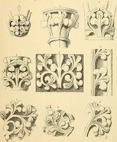 An illustration from Examples of English medieval foliage and coloured decoration, taken from buildings of the twelfth to the fifteenth century: with descriptive letterpress (1874)