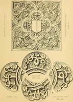 An illustration from Examples of English medieval foliage and coloured decoration, taken from buildings of the twelfth to the fifteenth century: with descriptive letterpress (1874)