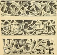 An illustration from Examples of English medieval foliage and coloured decoration, taken from buildings of the twelfth to the fifteenth century: with descriptive letterpress (1874)