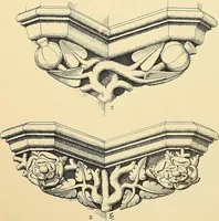 An illustration from Examples of English medieval foliage and coloured decoration, taken from buildings of the twelfth to the fifteenth century: with descriptive letterpress (1874)