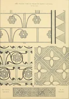An illustration from Examples of English medieval foliage and coloured decoration, taken from buildings of the twelfth to the fifteenth century: with descriptive letterpress (1874)