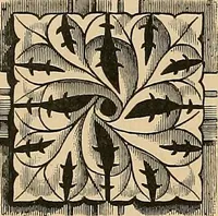 An illustration from Examples of English medieval foliage and coloured decoration, taken from buildings of the twelfth to the fifteenth century: with descriptive letterpress (1874)