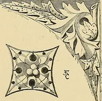 An illustration from Examples of English medieval foliage and coloured decoration, taken from buildings of the twelfth to the fifteenth century: with descriptive letterpress (1874)