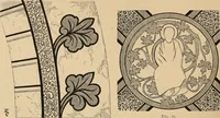 An illustration from Examples of English medieval foliage and coloured decoration, taken from buildings of the twelfth to the fifteenth century: with descriptive letterpress (1874)