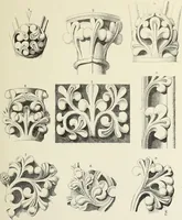 An illustration from Examples of English mediaeval foliage and coloured decoration, taken from buildings of the twelfth to the fifteenth century: with descriptive letterpress (1874)