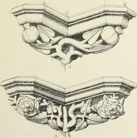An illustration from Examples of English mediaeval foliage and coloured decoration, taken from buildings of the twelfth to the fifteenth century: with descriptive letterpress (1874)