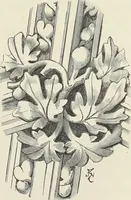 An illustration from Examples of English mediaeval foliage and coloured decoration, taken from buildings of the twelfth to the fifteenth century: with descriptive letterpress (1874)