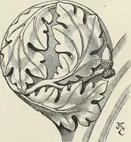 An illustration from Examples of English mediaeval foliage and coloured decoration, taken from buildings of the twelfth to the fifteenth century: with descriptive letterpress (1874)