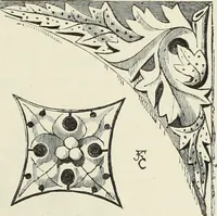 An illustration from Examples of English mediaeval foliage and coloured decoration, taken from buildings of the twelfth to the fifteenth century: with descriptive letterpress (1874)