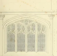 An illustration from Examples of Gothic architecture : selected from various ancient edifices in England : consisting of plans, elevations, sections, and parts at large : accompanied by historical and descriptive accounts (1850)