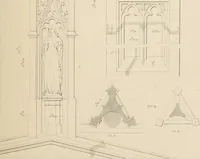 An illustration from Examples of Gothic architecture : selected from various antient edifices in England, consisting of plans, elevations, sections, and parts at large ... accompanied by historical and descriptive accounts (1838)