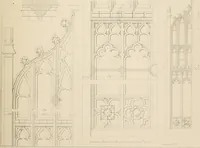 An illustration from Examples of Gothic architecture : selected from various antient edifices in England, consisting of plans, elevations, sections, and parts at large ... accompanied by historical and descriptive accounts (1838)