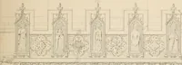 An illustration from Examples of Gothic architecture : selected from various antient edifices in England, consisting of plans, elevations, sections, and parts at large ... accompanied by historical and descriptive accounts (1838)
