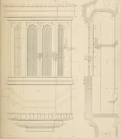 An illustration from Examples of Gothic architecture : selected from various antient edifices in England, consisting of plans, elevations, sections, and parts at large ... accompanied by historical and descriptive accounts (1838)