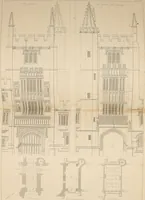 An illustration from Examples of Gothic architecture : selected from various antient edifices in England, consisting of plans, elevations, sections, and parts at large ... accompanied by historical and descriptive accounts (1838)