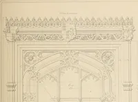 An illustration from Examples of Gothic architecture : selected from various antient edifices in England, consisting of plans, elevations, sections, and parts at large ... accompanied by historical and descriptive accounts (1838)