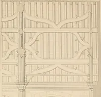 An illustration from Examples of Gothic architecture : selected from various antient edifices in England, consisting of plans, elevations, sections, and parts at large ... accompanied by historical and descriptive accounts (1838)