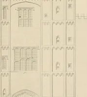 An illustration from Examples of Gothic architecture : selected from various antient edifices in England, consisting of plans, elevations, sections, and parts at large ... accompanied by historical and descriptive accounts (1838)