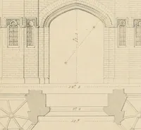 An illustration from Examples of Gothic architecture : selected from various antient edifices in England, consisting of plans, elevations, sections, and parts at large ... accompanied by historical and descriptive accounts (1838)