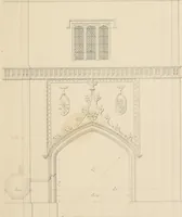 An illustration from Examples of Gothic architecture : selected from various antient edifices in England, consisting of plans, elevations, sections, and parts at large ... accompanied by historical and descriptive accounts (1838)