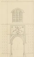 An illustration from Examples of Gothic architecture : selected from various antient edifices in England, consisting of plans, elevations, sections, and parts at large ... accompanied by historical and descriptive accounts (1838)