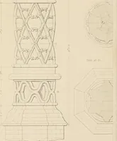 An illustration from Examples of Gothic architecture : selected from various antient edifices in England, consisting of plans, elevations, sections, and parts at large ... accompanied by historical and descriptive accounts (1838)