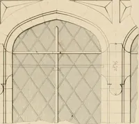 An illustration from Examples of Gothic architecture : selected from various antient edifices in England, consisting of plans, elevations, sections, and parts at large ... accompanied by historical and descriptive accounts (1838)