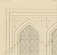 An illustration from Examples of Gothic architecture : selected from various antient edifices in England, consisting of plans, elevations, sections, and parts at large ... accompanied by historical and descriptive accounts (1838)
