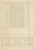 An illustration from Examples of Gothic architecture : selected from various antient edifices in England, consisting of plans, elevations, sections, and parts at large ... accompanied by historical and descriptive accounts (1838)