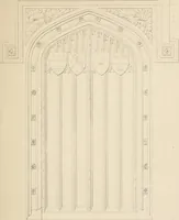 An illustration from Examples of Gothic architecture : selected from various antient edifices in England, consisting of plans, elevations, sections, and parts at large ... accompanied by historical and descriptive accounts (1838)