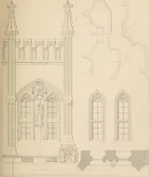 An illustration from Examples of Gothic architecture : selected from various antient edifices in England, consisting of plans, elevations, sections, and parts at large ... accompanied by historical and descriptive accounts (1838)